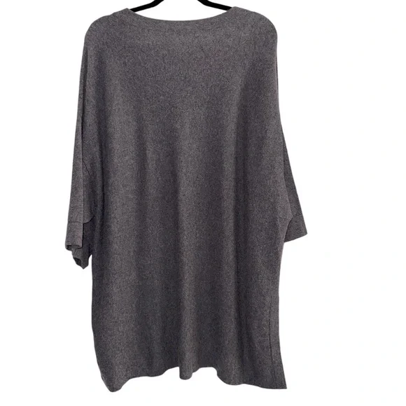 Eileen Fisher Wool Oversized Sweater Gray large dolman Poncho Sweater Bo… - Picture 2 of 6